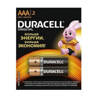 Батарейки Duracell AAA (LR03) MN2400 2 шт.