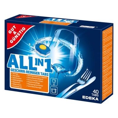 Таблетки для посудомоечной машин Gut & Gunstig Edeka Power Aktiv 40шт.