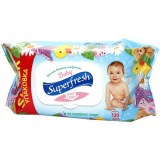 Влажные салфетки для детей и мам Superfresh с клапаном 120 шт.