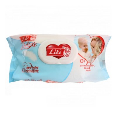 Влажные салфетки Lili Deluxe с экстрактом календулы и витамином Е 120 шт.